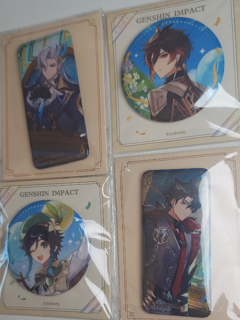 Genshin Impact Character Pin Set Of 4